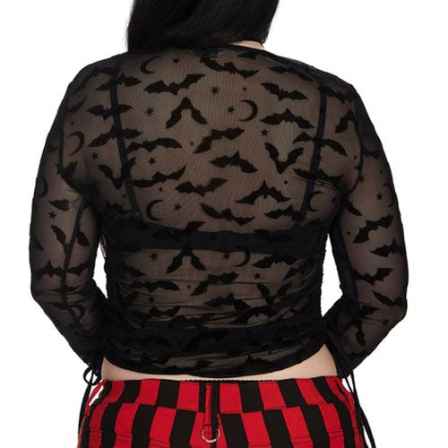 Bat Cauldron Groove Long Sleeve Mesh Top