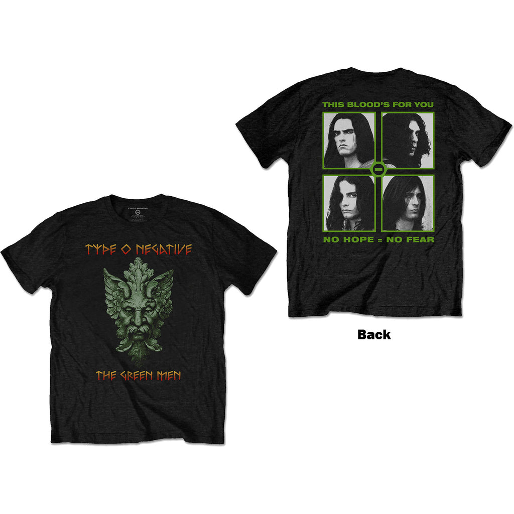TYPE O NEGATIVE Green Men Tee (Backprint)