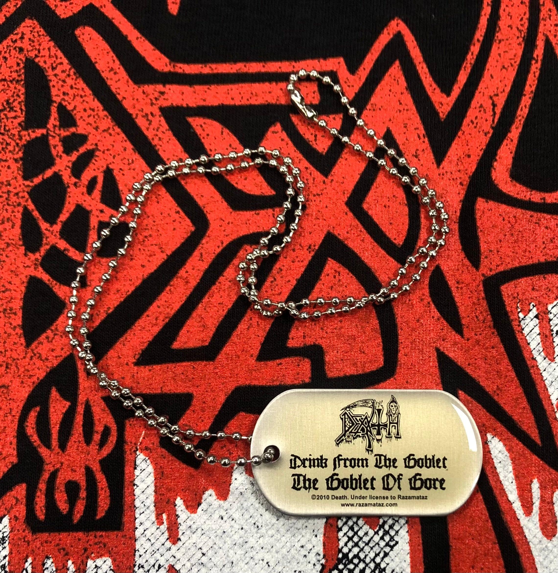 DEATH Gore Bloody Gore Dog Tag Necklace