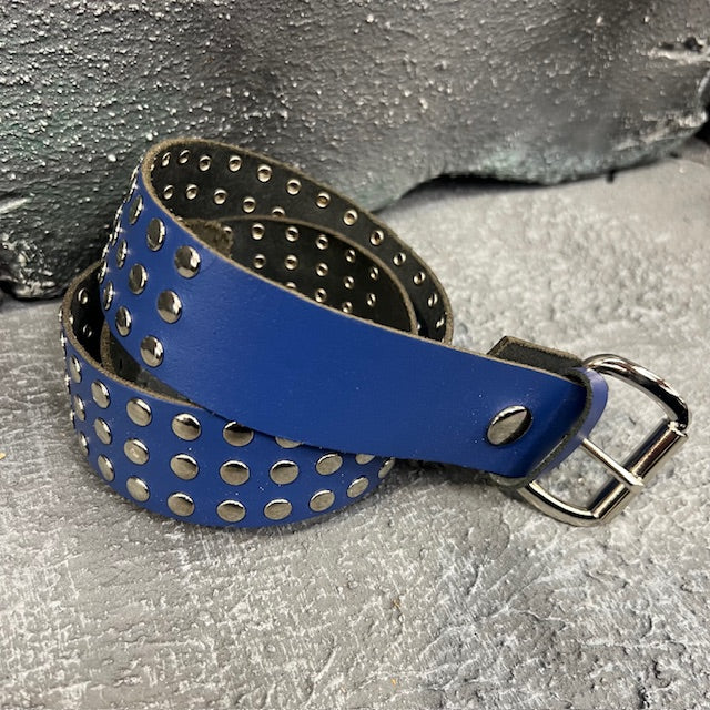 Rivet Raider Royal Leather Belt (Small)