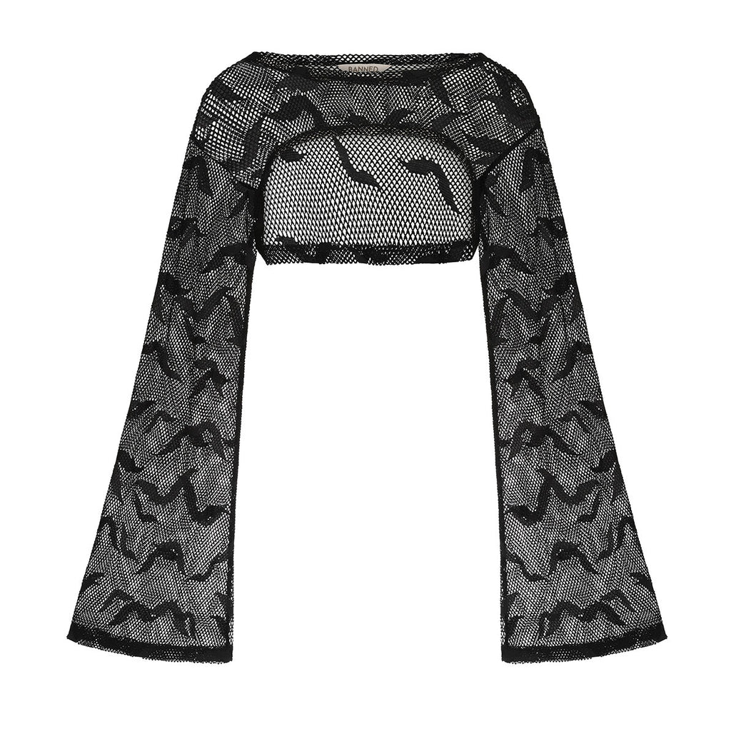 Selena's Bat Mesh Shrug