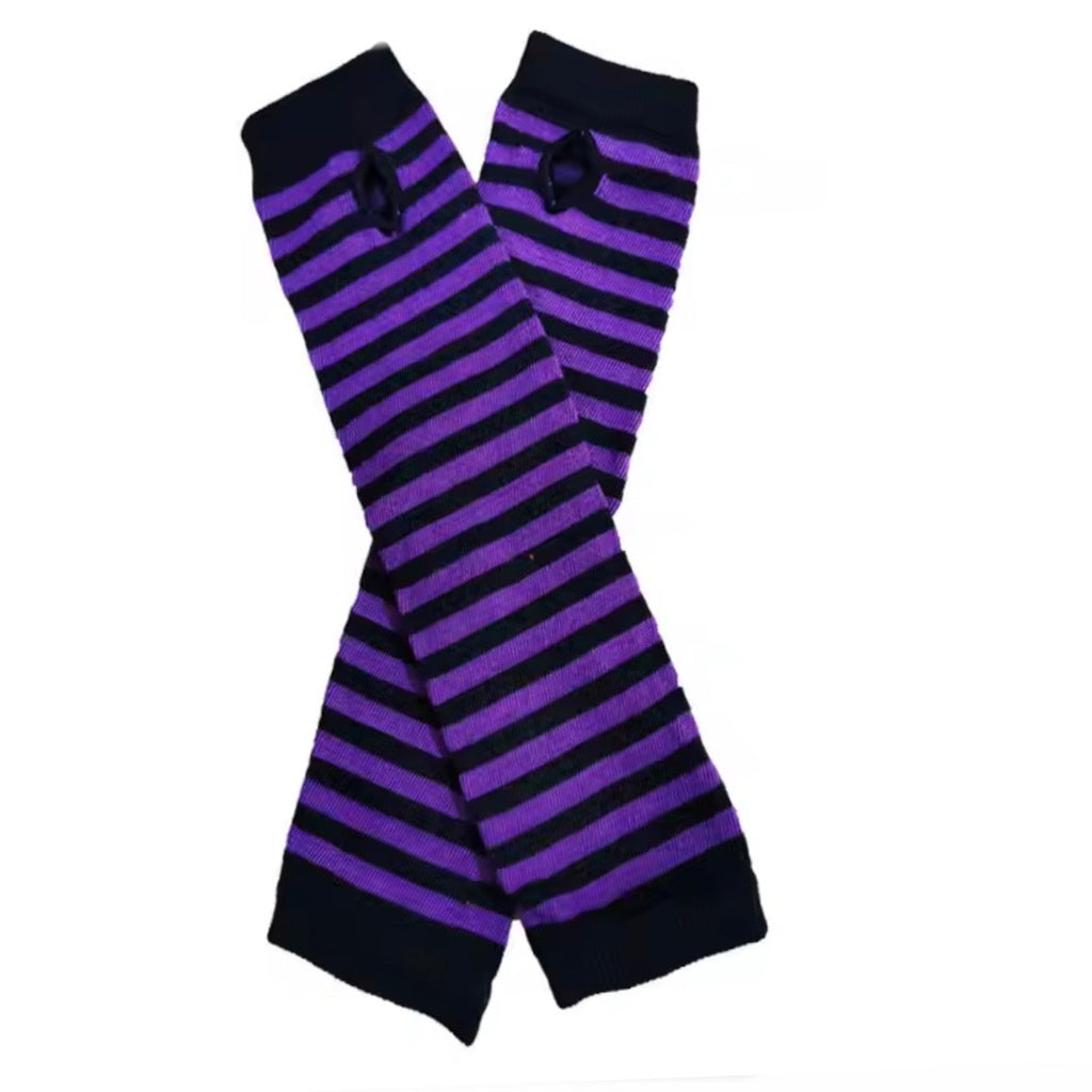 Stripe Arm Sleeves - Punk'd Purple