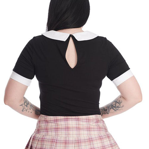 Black Moon Dreaming Collar Top