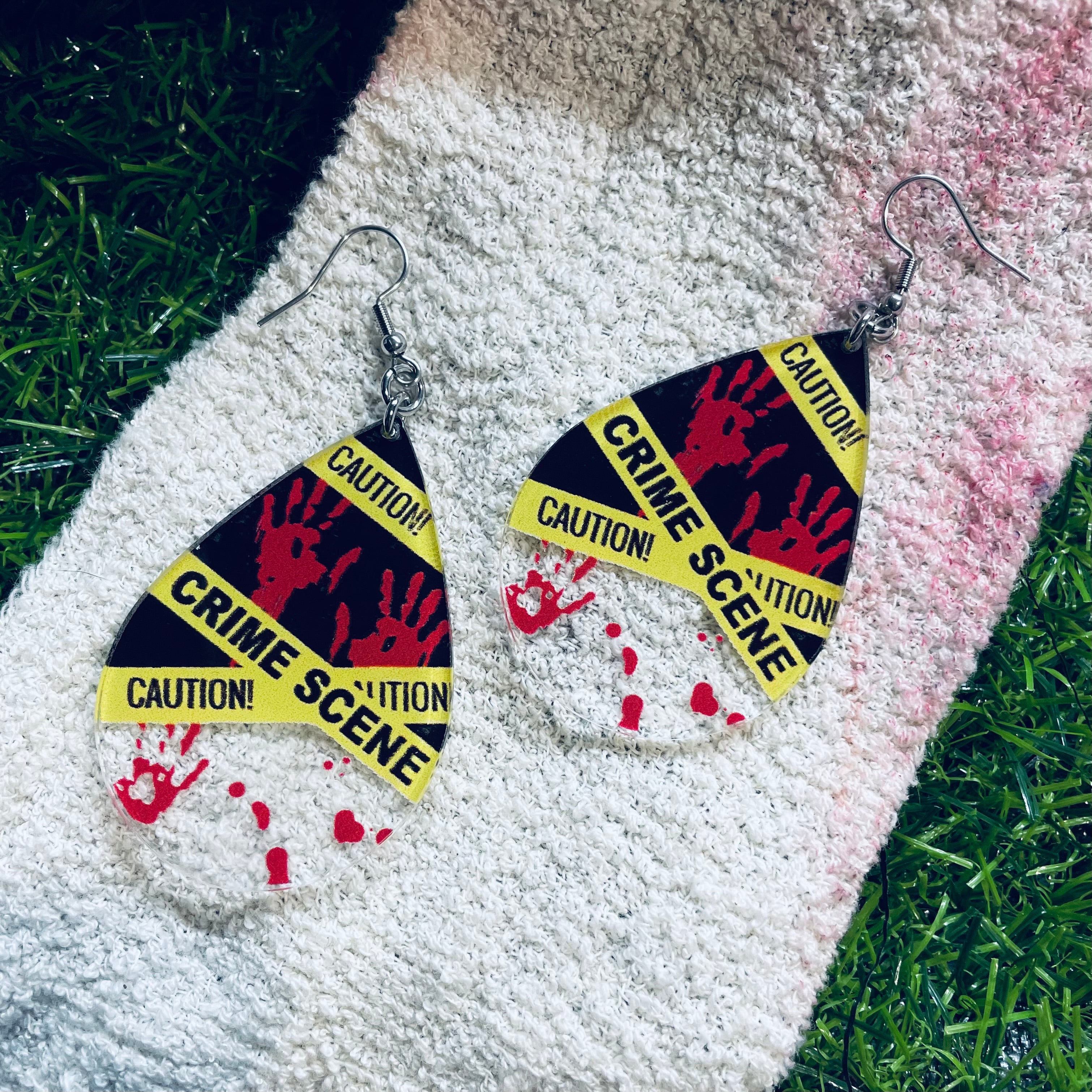 Crime Scene Earrings