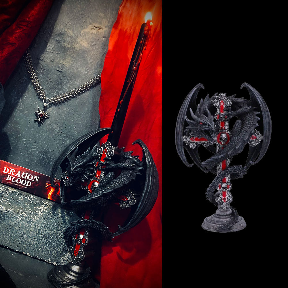 Gothic Guardian Dragon Candle Holder