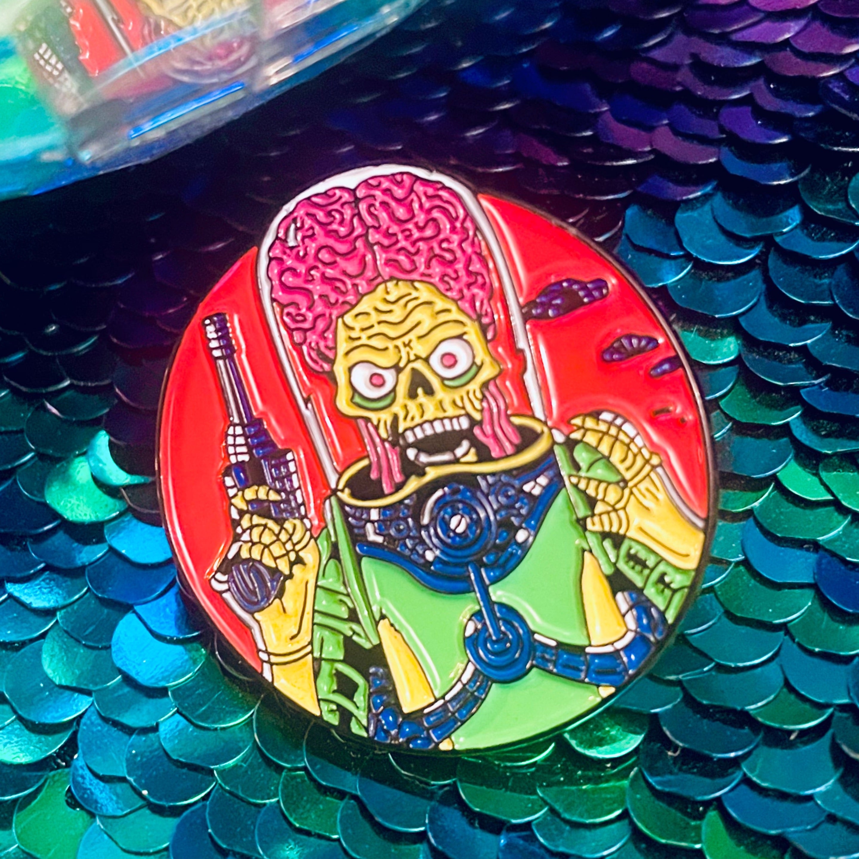 Mars Attack Alien Enamel Pin