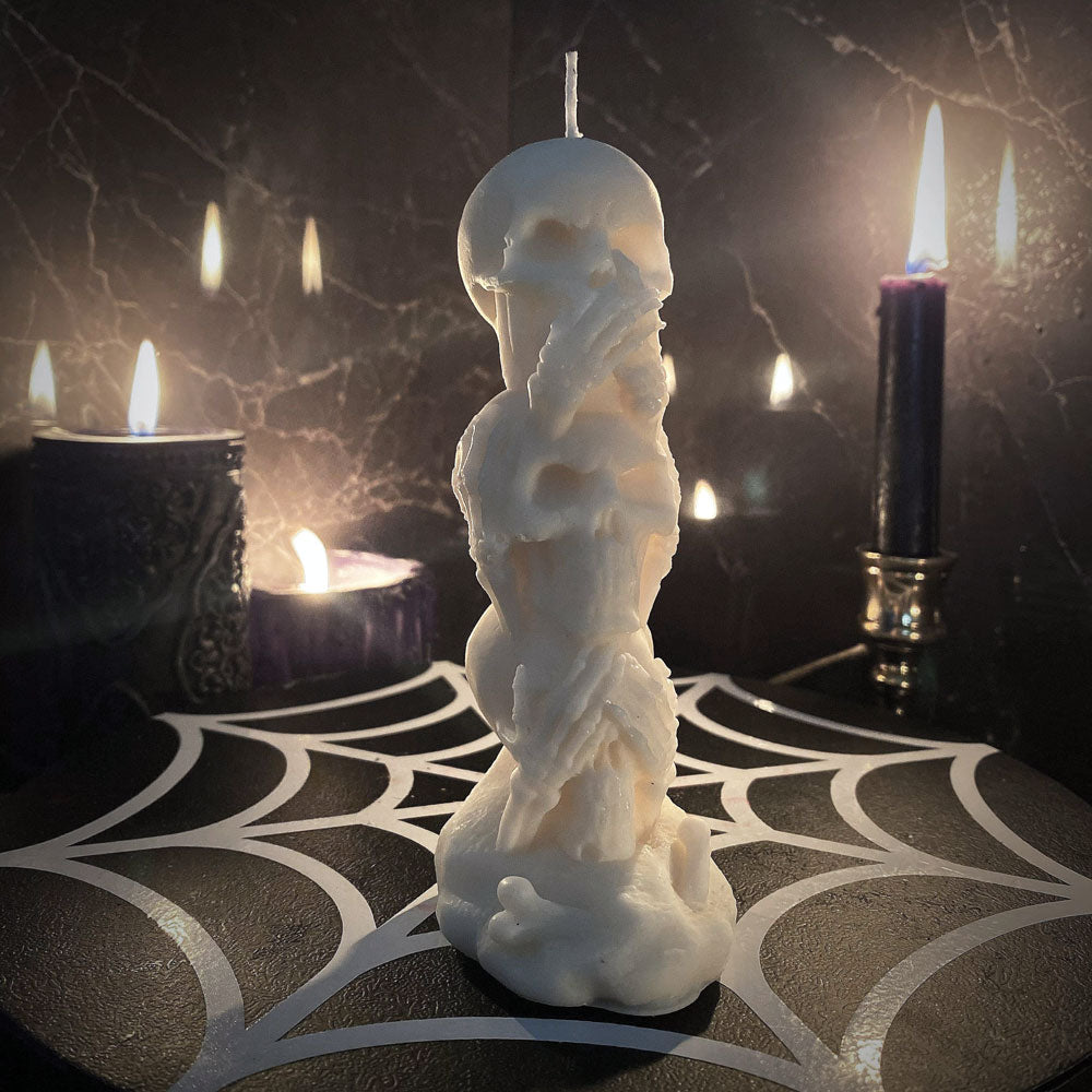Skull Totem Pillar Candle