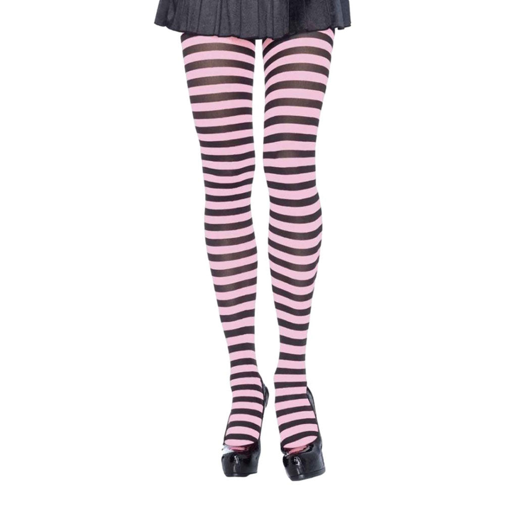 Wicked Stripe Tights - Pastel Pink