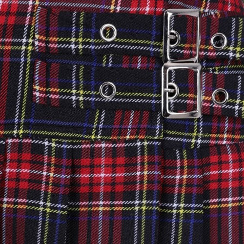 Dark Doll Black Tartan Mini Skirt