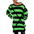 Oriana Green Striper Jumper