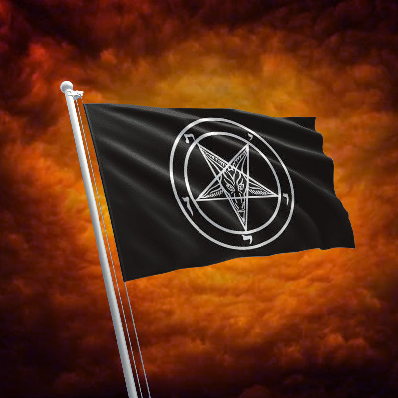 Baphomet Church of Satan Garden Flag