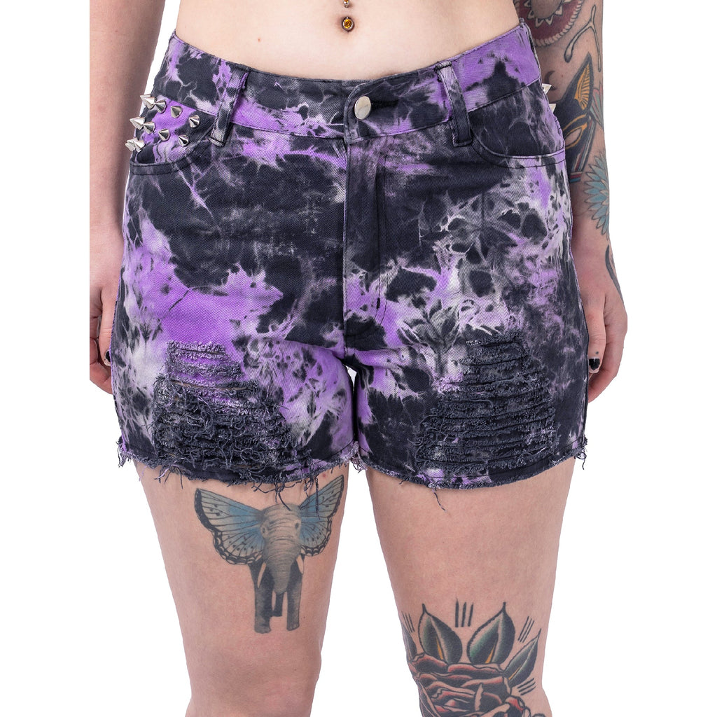 Gaia Trashed Tie-Dye Shorts