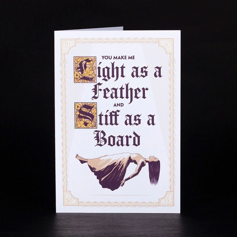 Light As A Feather, Stiff As A Board Blank Card