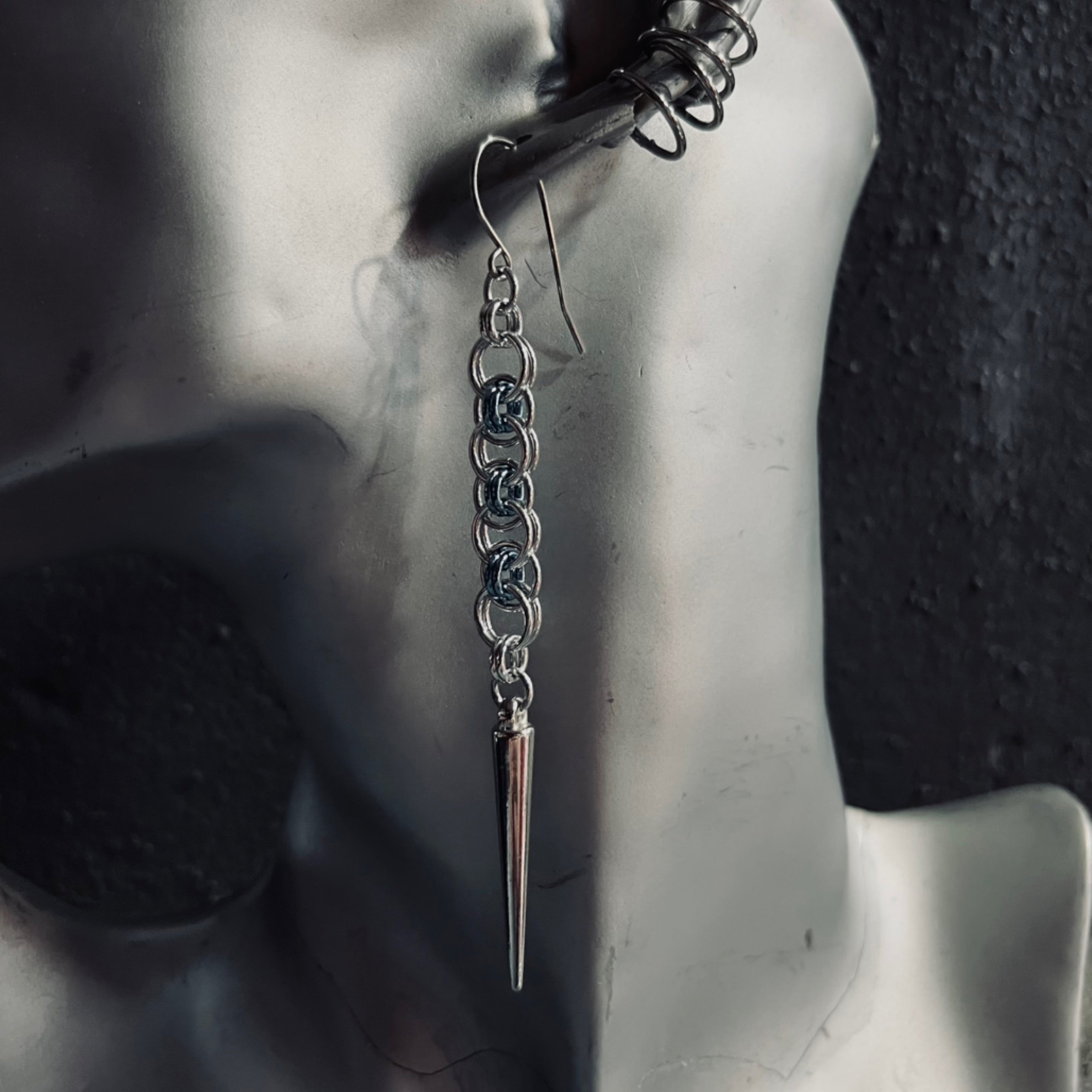 Helmweaver Spike Chainmaille Earrings