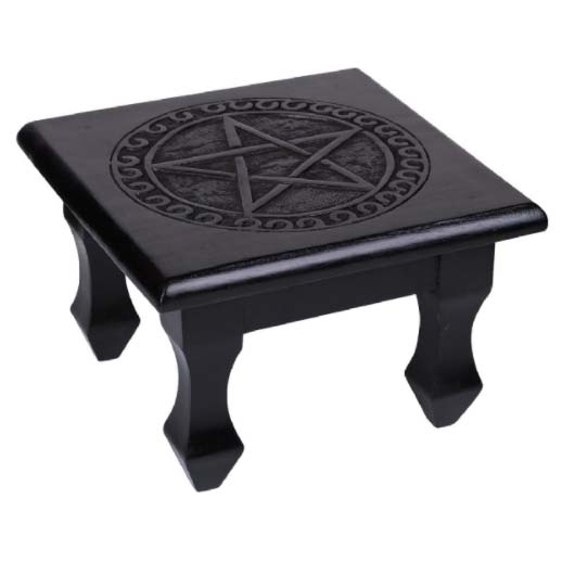 Altar Table Pentacle Black