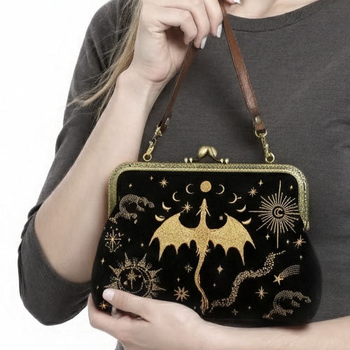 Romantasy Dragon Quest Kiss Lock Bag