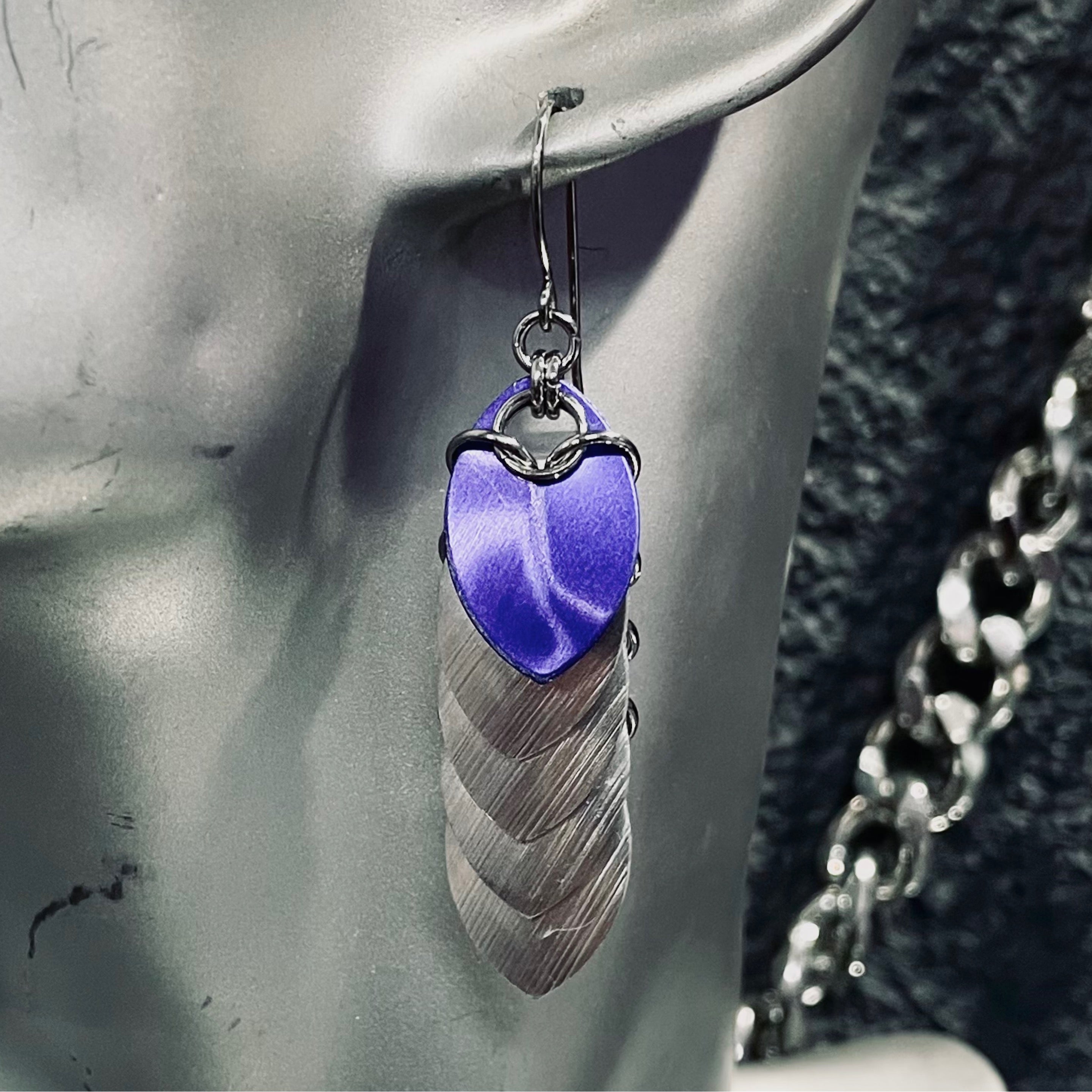 Elven Regal Scale Maille Earrings
