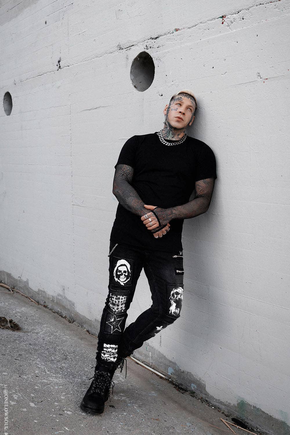 Graveyard Goth Fishnet Long Sleeve