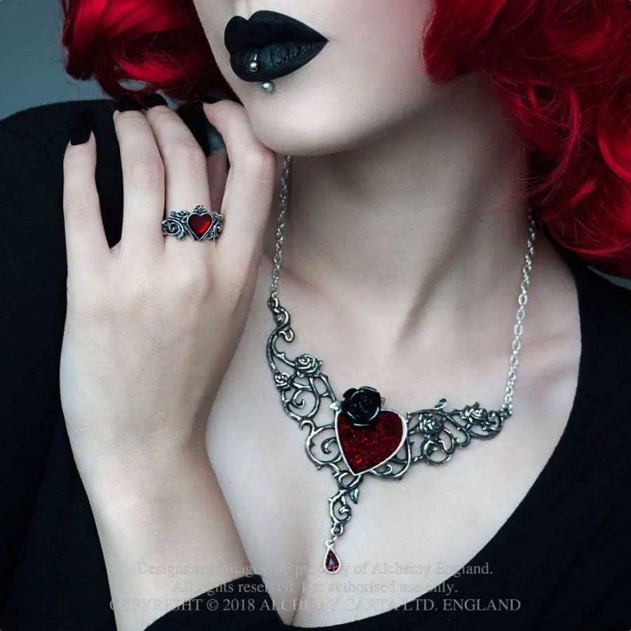 Heart of the Blood Rose Necklace
