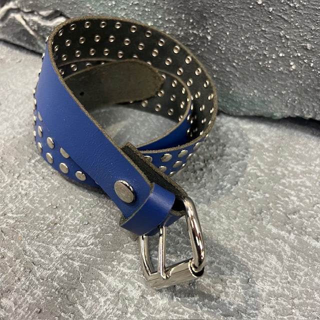 Rivet Raider Royal Leather Belt (Small)