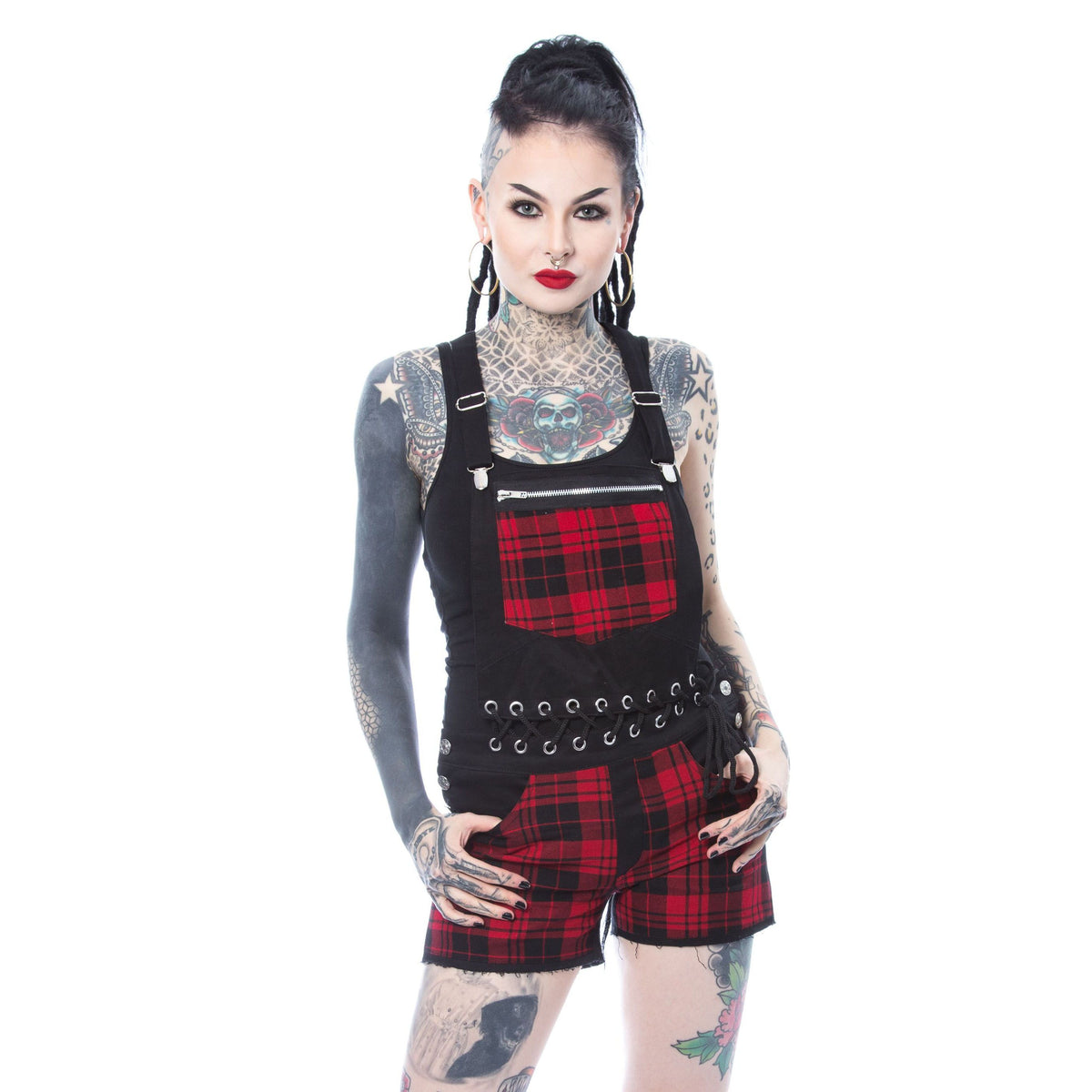 Sasha Tartan Playsuit