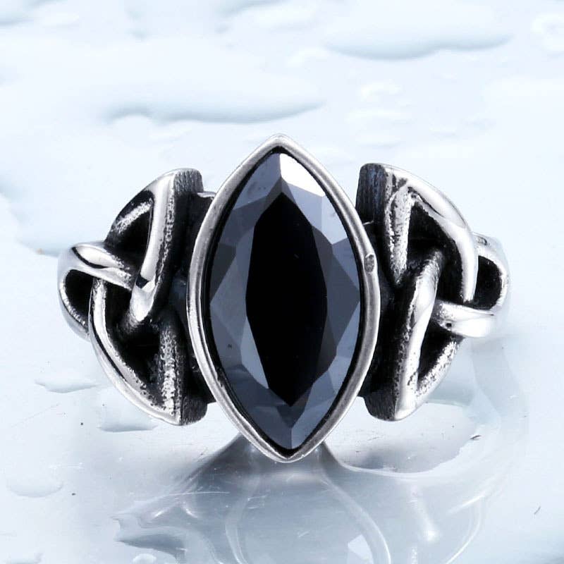 Midnight Triqueta Ring
