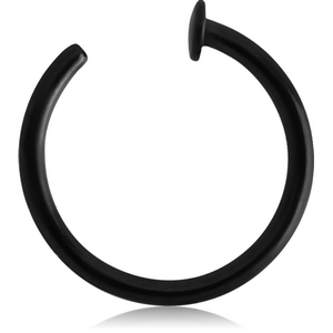 Open Nose Ring Piercing Black Surgical Steel