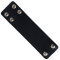 Plano Black Leather Wristband