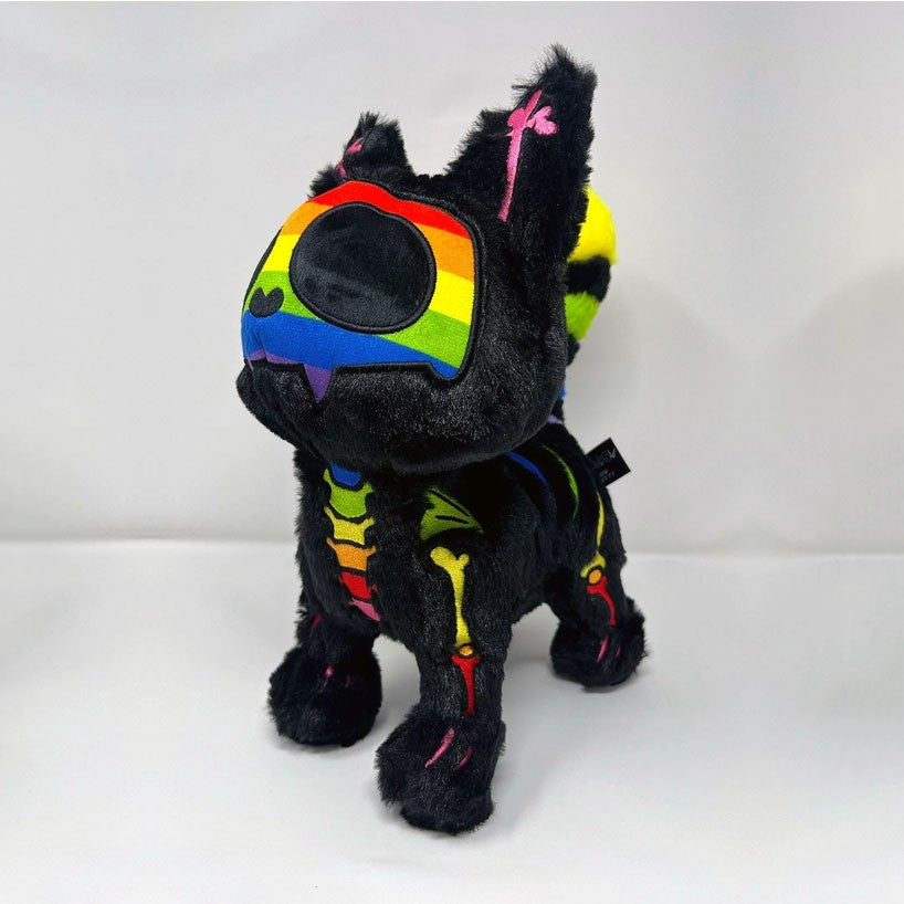 Black Rainbow Skelekitty Plush Toy
