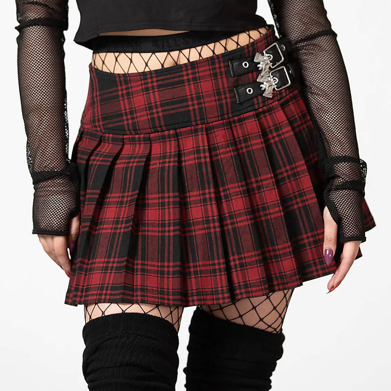 Bat Voyage Tartan Skirt