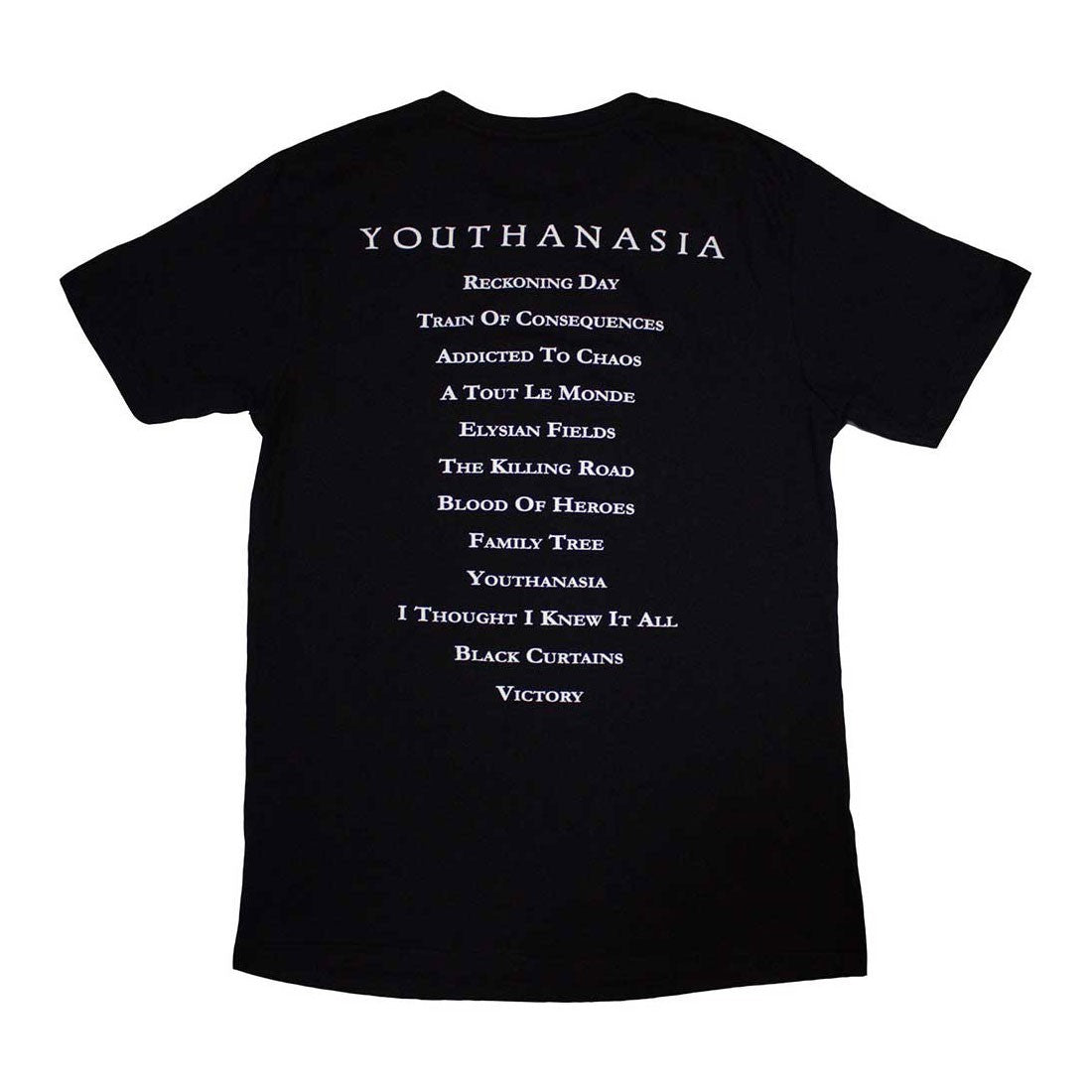 MEGADETH Youthanasia Tracklist Tee (Backprint)