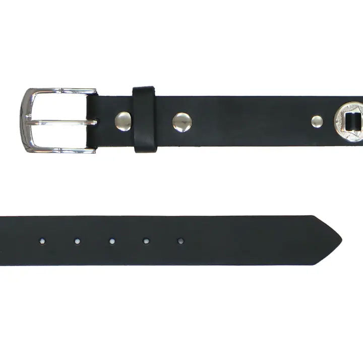 Axe Lord Leather Concho Belt