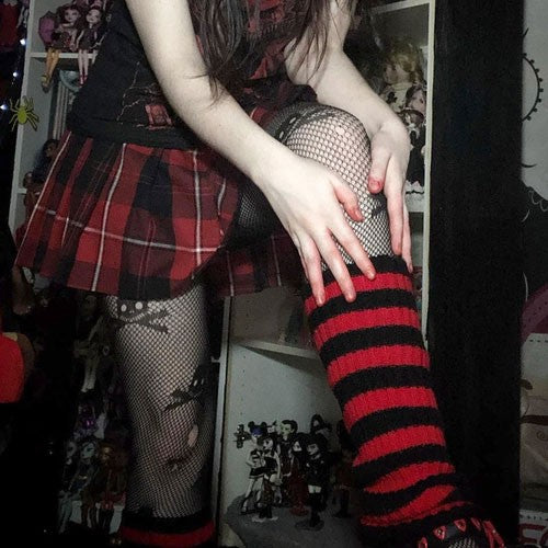 Bloodthirst Striped Leg Warmers