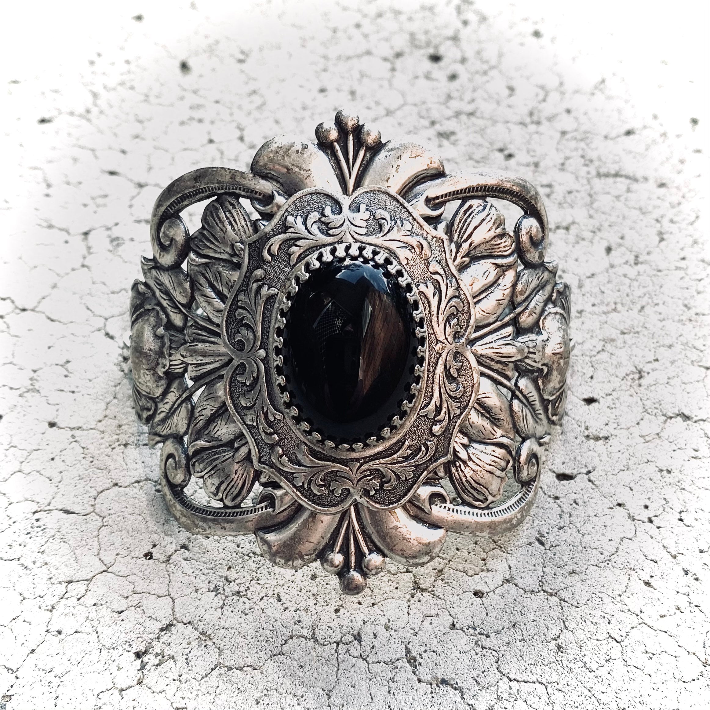 Onyx Rites Filigree Wrist Cuff