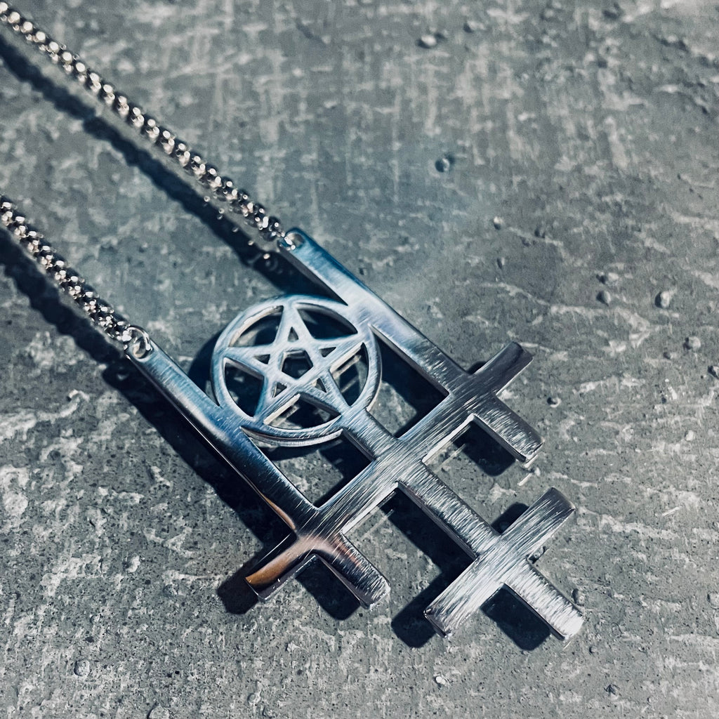 Valley of the Death Shadows Cross Necklace