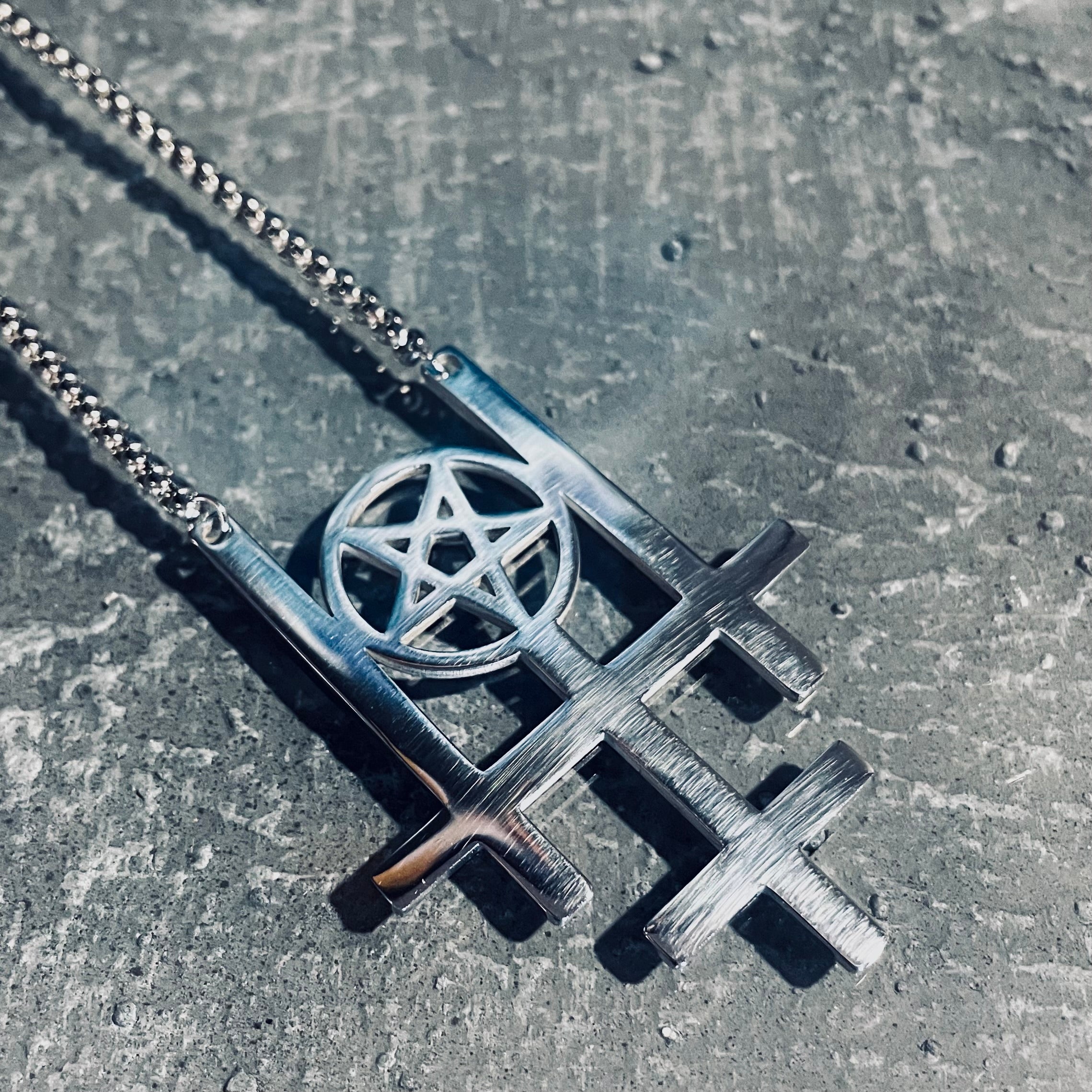 Valley of the Death Shadows Cross Necklace