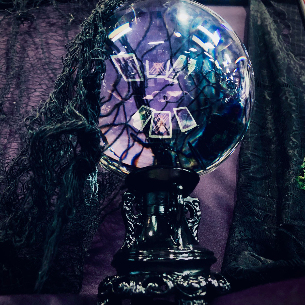 Ethereal Gaze Large Crystal Ball and Holder