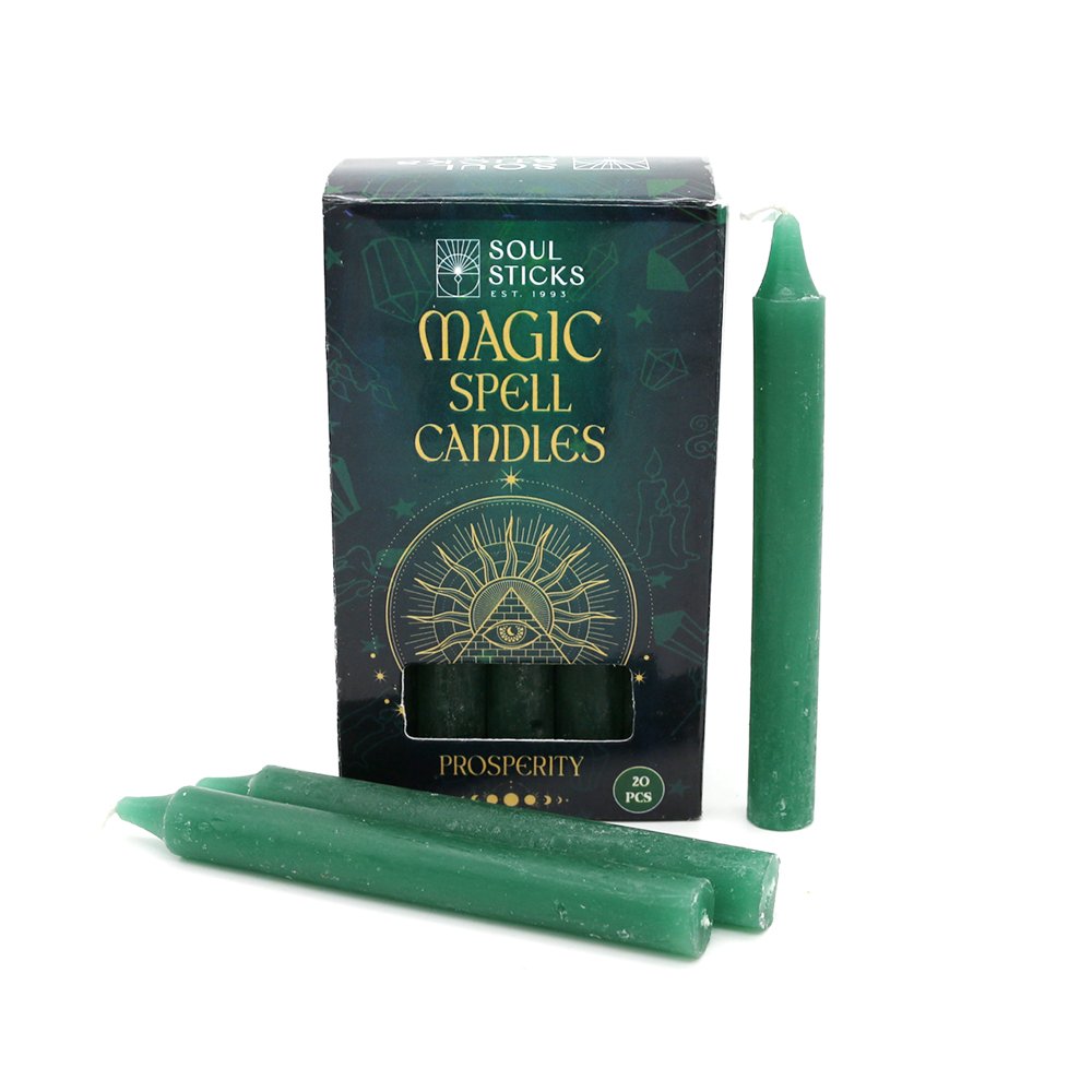Spell Ritual Mini Candles - 20pk Prosperity: Green