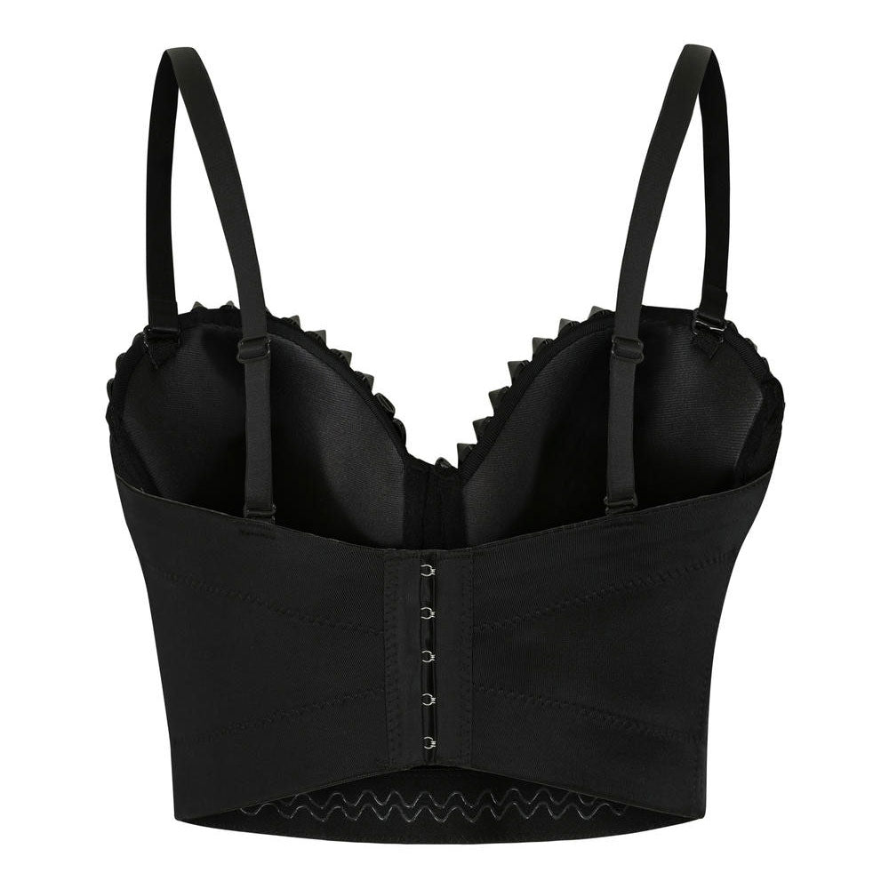 Xenia Grim Spiked Bodice Top