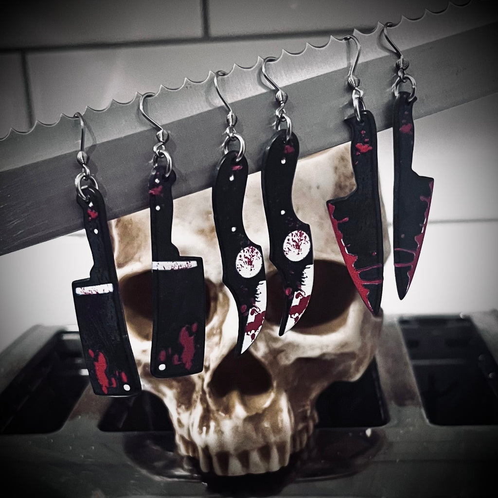 Bloody Scares Earrings - Ultimate Chop Cleaver