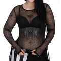 Groove Spinners Long Sleeve Mesh Top