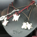 Bone (Fox) & Leather Necklace