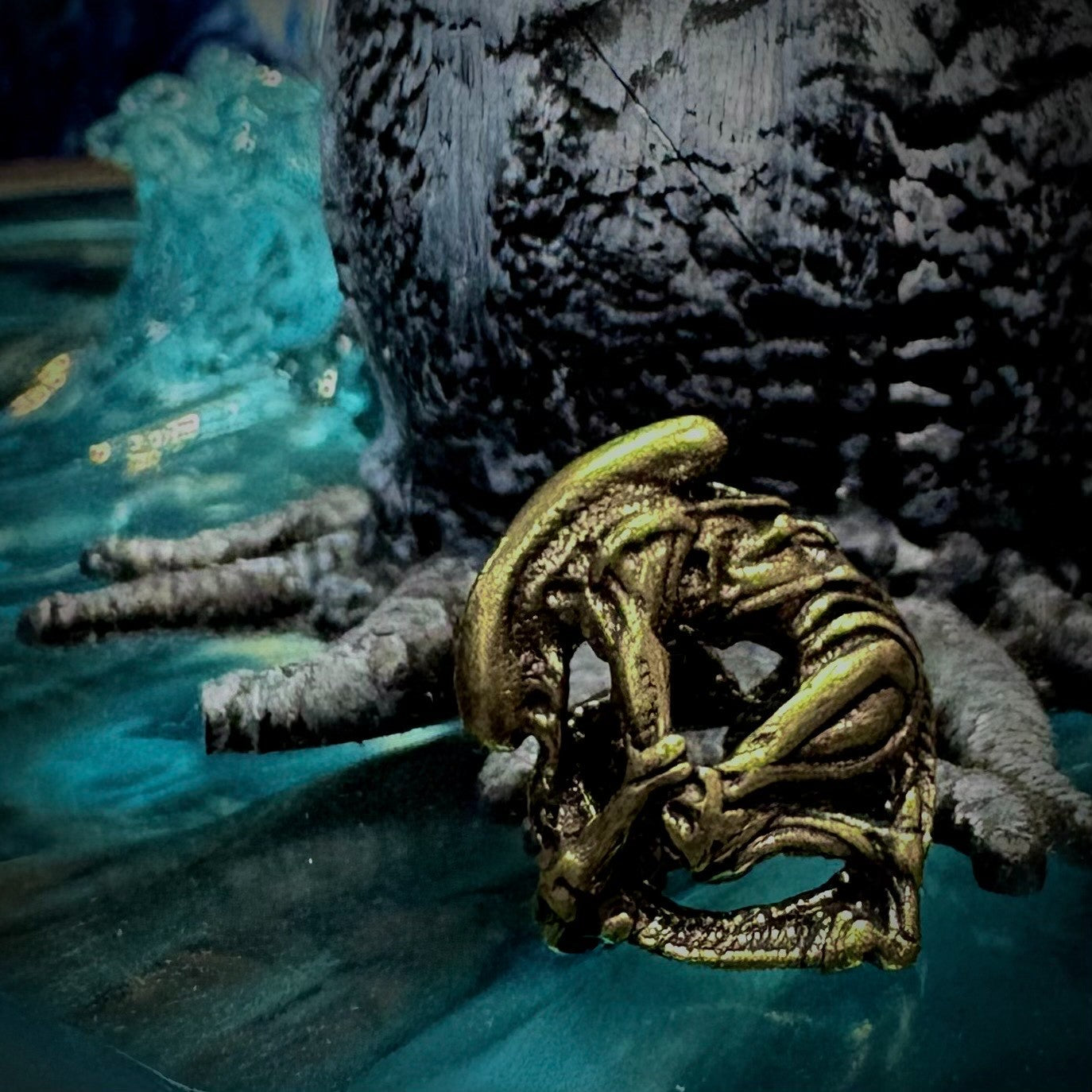 Brass Alien Xenomorph Teeny Tiny Figurine