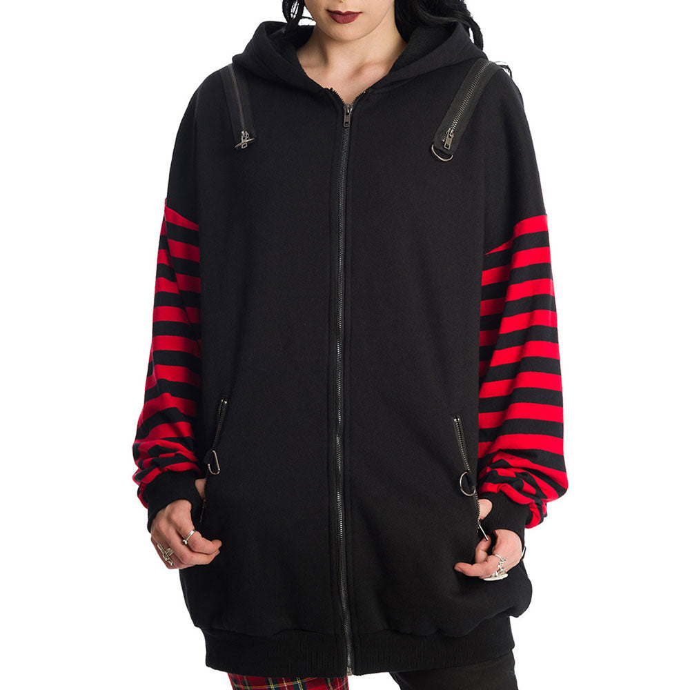Portia Blood Stripe Hood