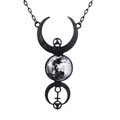 Black Full Moon Necklace