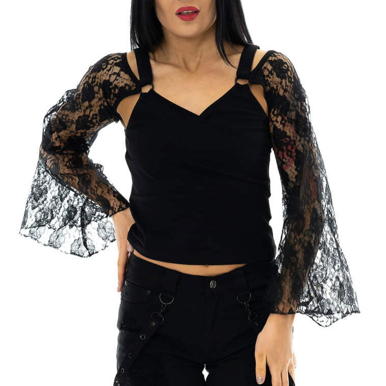 Jacinda Lace Sleeve Top