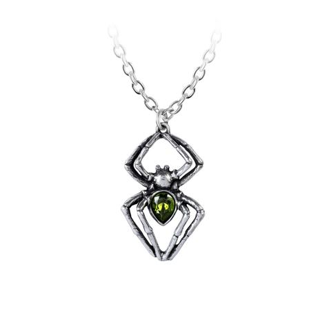Emerald Spiderling Pendant Necklace