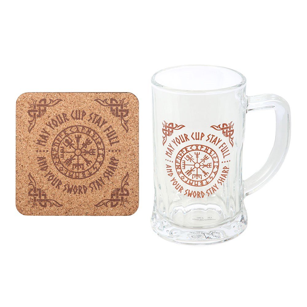 Wayfinder Glass Tankard and Coaster