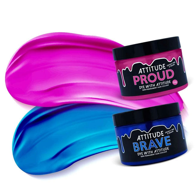 Pop Rock Pink/Blue Attitude Hair Dye Duo