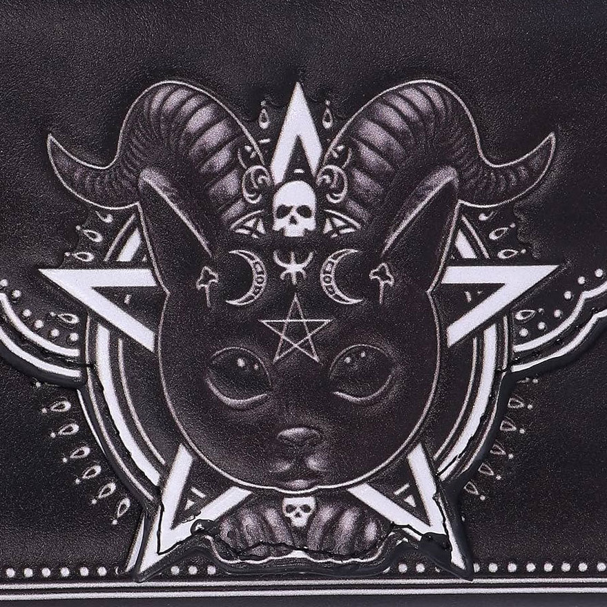 Pawzuph Black Devil Kitty Embossed Wallet